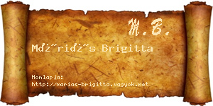 Máriás Brigitta névjegykártya